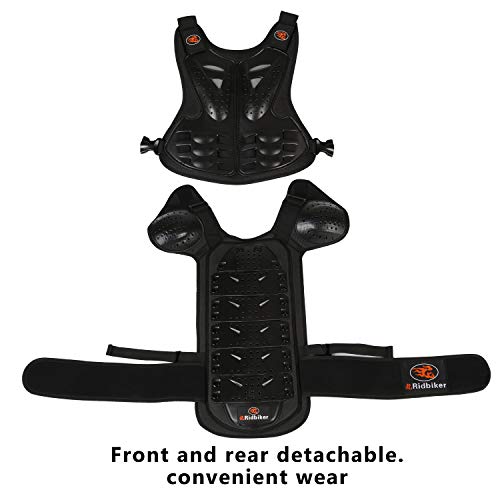 image for RIDBIKER Kids Motorcycle Armor Vest Dirt Bike Chest Spine Protector Ba