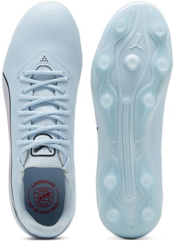 Puma - Womens King Pro Fg/Ag Shoes, Color Silver Sky/Puma Black/Fire Orchid, Size: 10 M US4