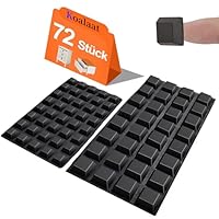 Gummipuffer Gummifüße Selbstklebend 72 Stück Schwarz, Silikon Anti Vibration Pads, Rubber Feet für Lautsprecher Elektrogeräte