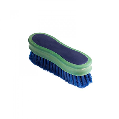 Brosse douce Softgrip Horze bleue matériel de pansage pour cheval