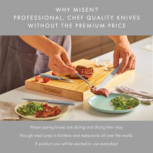 Misen 3.5" Paring Knife – Precision Kitchen Knife - High-Carbon Stainless Steel Blade – Ergonomic Handle for Peeling, Trimming, and Slicing – Lightweight, Versatile Tool for All Culinary Tasks - Gray - Image 3