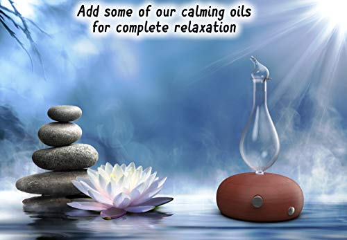 Droplet Nebulizer Diffuser - Waterless diffuser For Essential Oils Aromatherapy - Wood Base, Glass Top - Fills Big Rooms In Minutes With Pure and Natural Aromas - VINEVIDA (Red Wood)