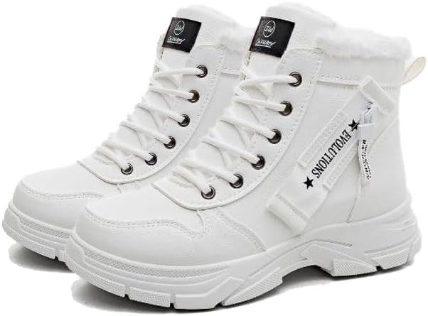 Women Snow Boots Platform Winter Boots Warm Sneaker,Hiking Shoes with Zipper