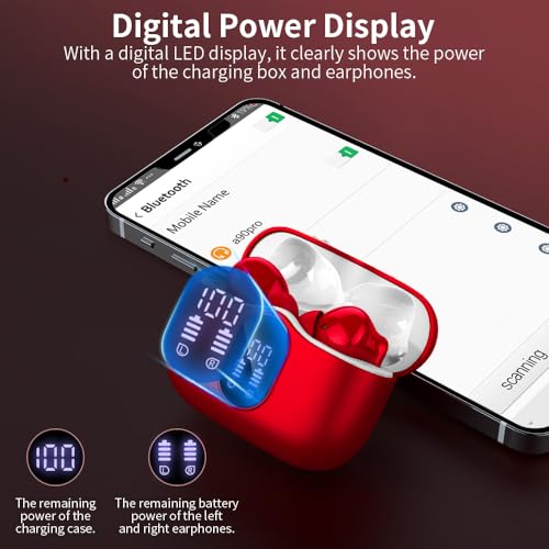 Miniatura 5 de Auriculares Inalámbricos, Bluetooth 5.3 Con Hd Micrófono Hifi Estéreo Pantalla Led, Reducción De Ruido, 13 Mm Controlador Dinámico,Ip7 Impermeable 36h Cascos