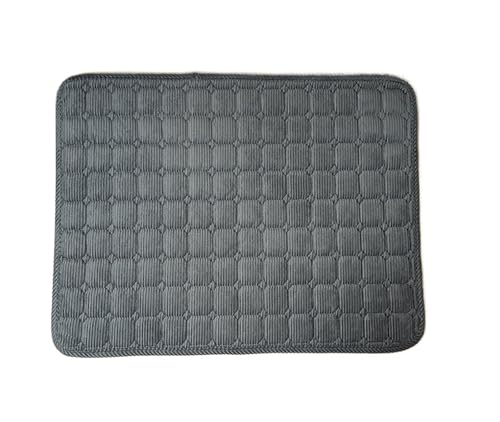 ペットベッド&マット 小型犬・中型犬・猫用 特大 断熱 滑り止め 犬小屋パッド 耐久性 保温 睡眠(Dark gray,45x60)