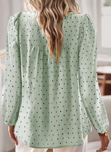 Image of Falechay Womens Tops Flowy Boho Dressy Casual Lace Cute Long Sleeve Shirts