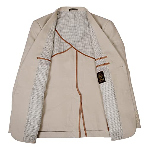 Men's Sport Coat Slim Fit 2 Button Linen Cotton Blazer Lightweight Jacket3