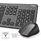 Hama Funk-Tastatur Maus Set (QWERTZ Tastenlayout, kabellose ergonomische Maus, 2,4GHz, USB-Empfänger) Windows Keyboard Funkmaus-Tastatur-Set, schwarz anthrazit