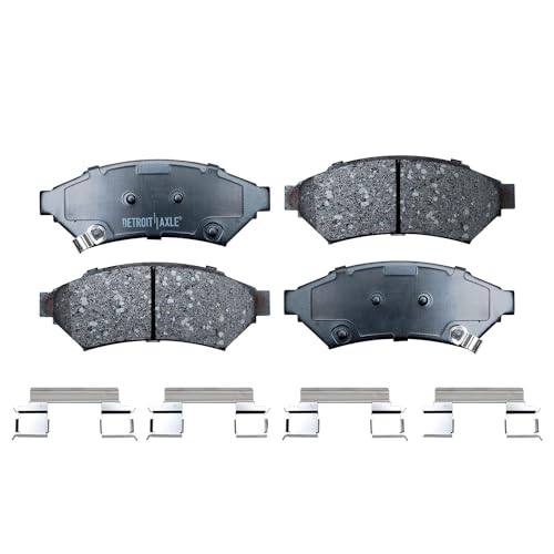 Image of Detroit Axle - Front Brake Pads for Buick LaCrosse Allure Terraza Pontiac Grand Prix Montana Chevrolet Uplander Saturn Relay MV-1 Ceramic Brake Pads w /Hardware Replacement