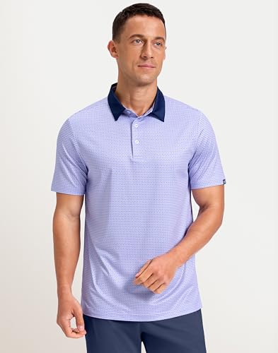 Image of Men's Golf Polo Shirts Dry Fit Performance Moisture Wicking Casual Print Golf Shirts for Men Breathable