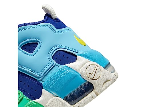 Royal Blue & Yellow Nike Air More Uptempo Kids Basketball Shoes3