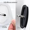 4PCS Car Door Lock Silicone Protective Pad Shock Absorbing Door Lock Decorations Car Door Lock Close Door Protective Pad for Exterior Accessories, Universal for Many Models (Black) #3