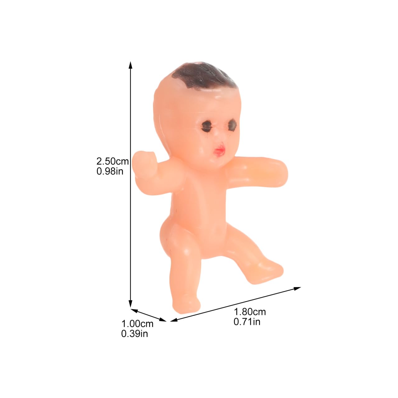 ibasenice 20Pcs Mini Doll Baby Shower Decorations, Small Plastic Baby Toys for Party Favors Cake Toppers - Image 4