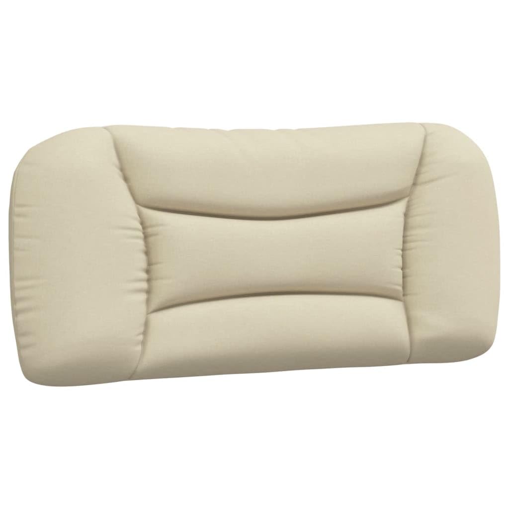 vidaXL Cabecero de Cama Acolchado Tela Crema 90 cm