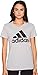 adidas Women's Badge of Sport Logo Tee, Medium Grey Heather/Black, Small