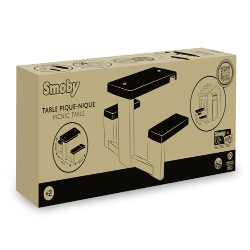 Smoby Life Table de Pique Nique adaptable aux maisons Smoby 2 bancs - vue 8