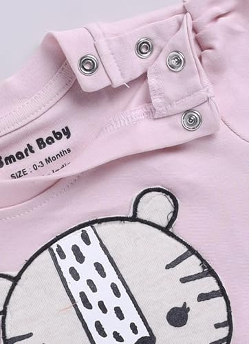 Image of Smart Baby 100% Cotton Interlock Fabric T-Shirt and Shorts Set for Baby Girls - Soft, Lightweight, Comfortable (Pack of 1)