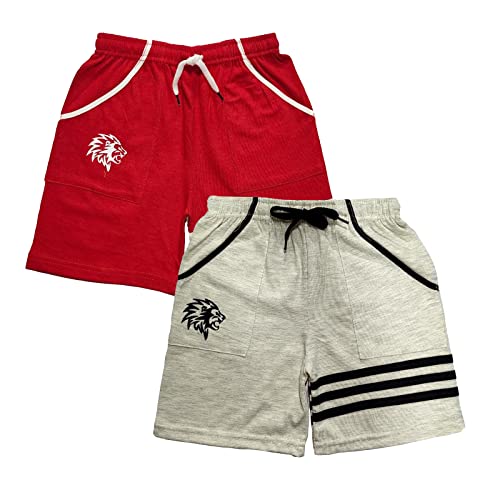 Image of TICOSS Boys Pack of 4 Cotton Blend Striped Shorts
