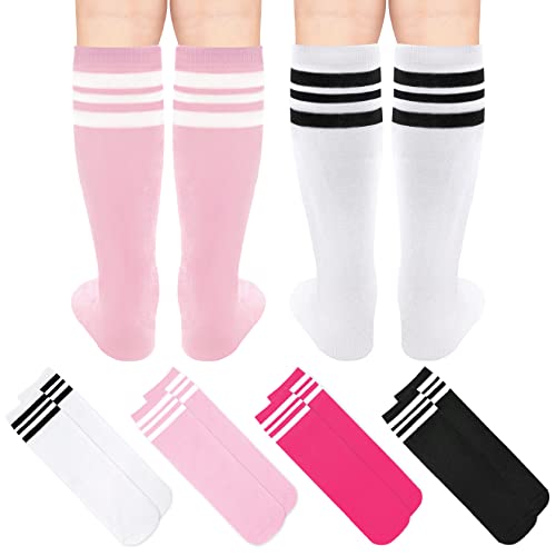 Qikqik Toddler Soccer Socks Girls Soccer Socks Youth Soccer Socks Kids Soccer Socks Kids 4-6 Pink Toddler Girls Knee High Socks #TOP4