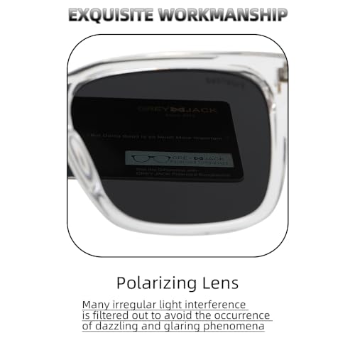 Image of grey jack Full Rim Rectangle Sun Glasses Stylish Sunglasses for Men Women Polarized UV Protection 3317