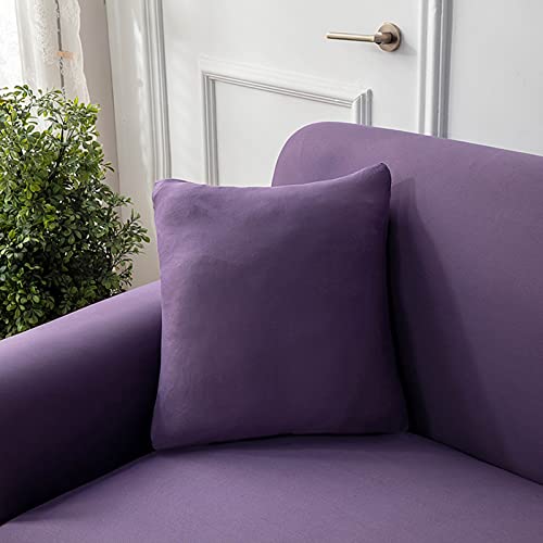 Housse de canapé extensible souple avec motif élastique antidérapant, format 2 places L - 3