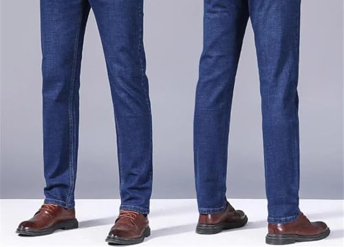 Men's Plus-Size Business Casual Stretch Pants, Classic Loose Straight-Leg Jeans3