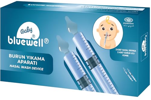 Bebek Burun Yıkama Aparatı; 2'li Şırıngalı Nazal Aspiratör, Silikon Uç