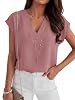 ANRABESS Women Tops Cap Sleeve Dressy Casual V Neck Shirts 2026 Summer Business Work Blouses Outfits Trendy Spring Clothing Dusty Rose Medium #2