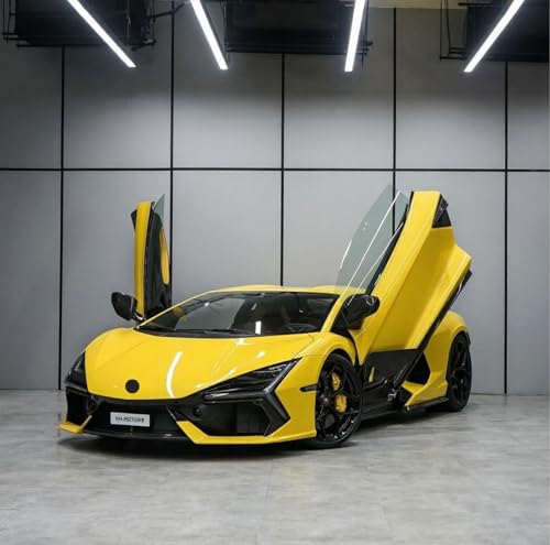 Image of HOME13 Yellow Vinyl Shine Car Wrap Sheet Sticker and Decal Roll Film Sticker Decal (12 x 200, Yellow Glossy Wrap)