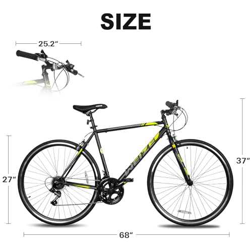 WEIZE 700C Hybrid Bike for Adults, 14 Speed Road Bike, City