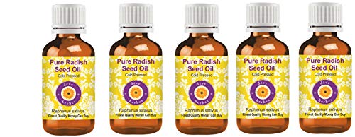Deve Herbes ピュア ラディッシュ 種子油 (Raphanus sativus) 寒い 押された (パック の 五) 100ml X 5 (16.9 oz)