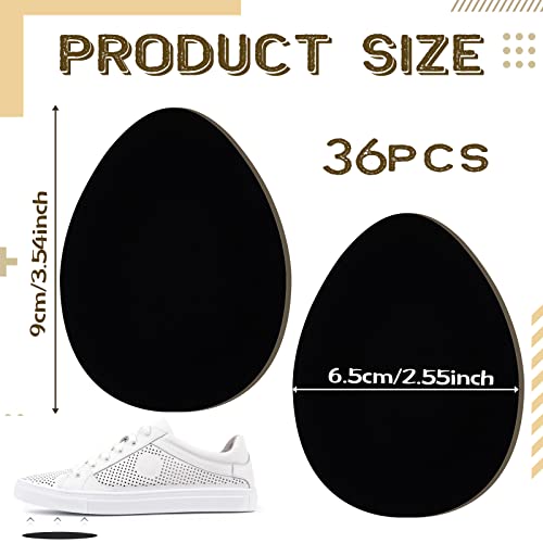 Image of Jecery 36 Pcs Suede Soles for Dance Shoes Non Slip Shoe Pads on Bottom of High Heeled Shoes Protectors Adhesive for Women(Black)