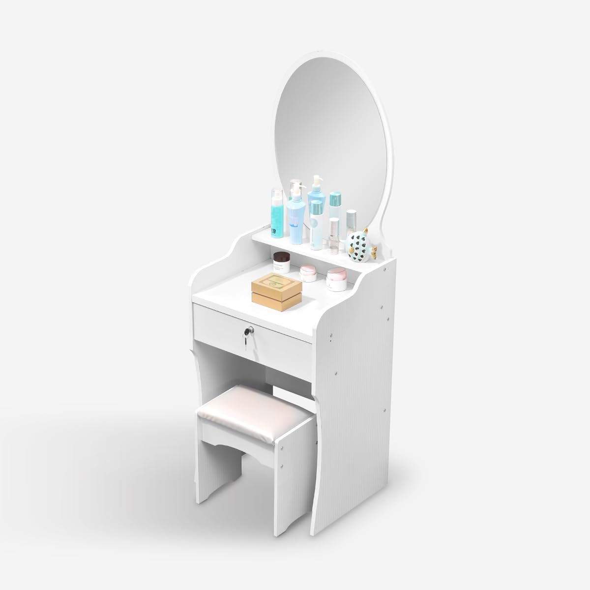 Produce Shop Postazione Trucco toeletta Mobile Specchio Sgabello Camera Letto Katrina