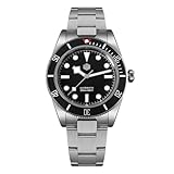 San Martin Watches for Men - NH35 Movement Automatic Dive Watch SN008GC 40mm Mens Watch 20Bar Waterproof Sapphire Crystal Luminous Mechanical Wristwatch (Black/ BGW9 Lume/ SN008D)