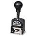 Bates 9806450 Royall Economy Numbering Machine, Six Wheels, Pre-Inked/Re-Inkable, Black