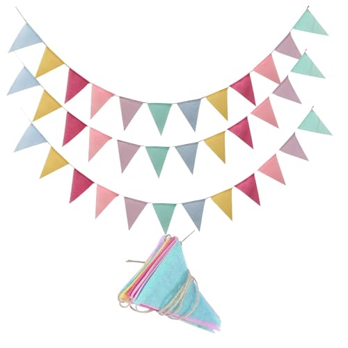 Cerioll Wimpelkette Mehrfarbig 12PCS Wimpel Girlande