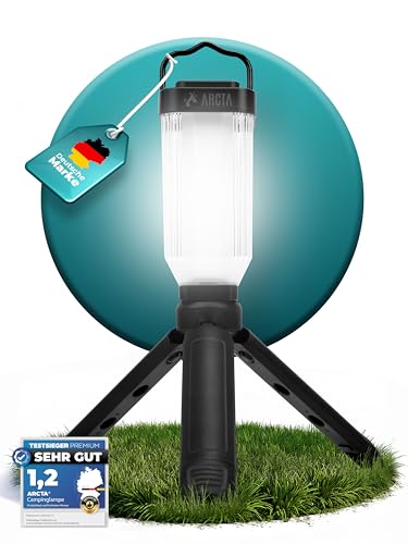 ARCTA® Campinglampe aufladbar 3500mAh – Kompakte LED Outdoor Lampe mit Touch-Dimmung – 160 Lumen, IPX7 wasserdicht, 170 Std. Laufzeit – USB-C Zeltlampe für Camping & Wandern