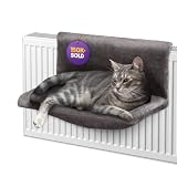 Petlicity Cama radiadora cálida y acogedora para Mascotas para Gatos y Perros (Gris)