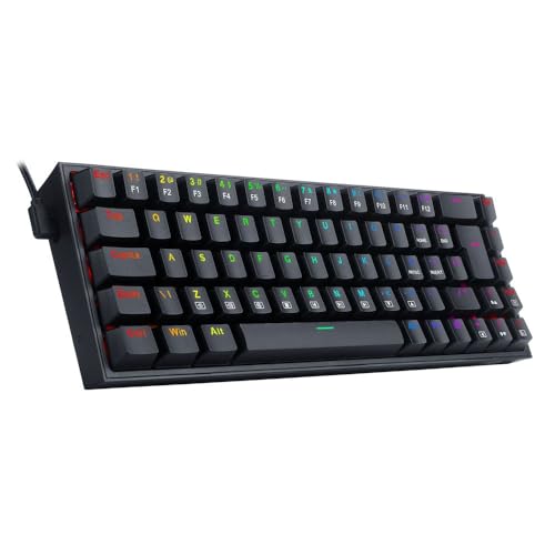 Teclado Mecânico Gamer Redragon Castor RGB K631-RGB ABNT2 Switch Redragon Vermelho USB Removível, Pr