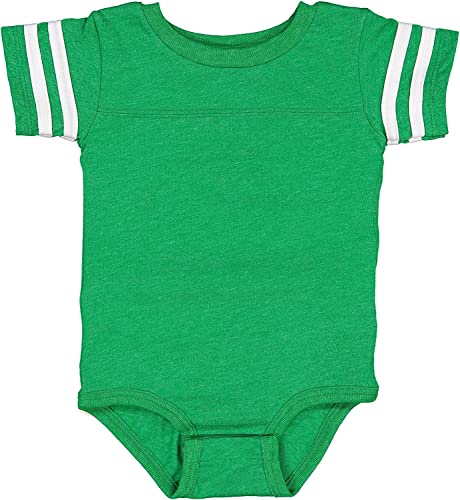 RABBIT SKINS Baby Soft Short Sleeve Football Bodysuit (4437)