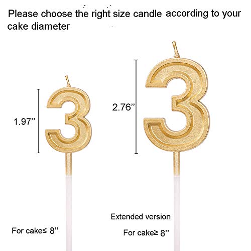 Multicolor Glitter Happy Birthday Numbers Candles Cake Topper Decoration For Adults/Kids Party #TOP1