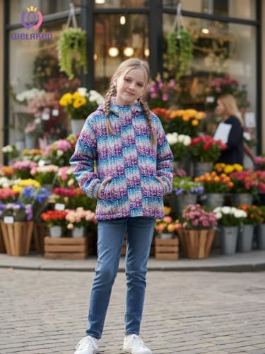 Image of WELAKEN Fleece lined Jackets with Water-Resistance Frabic for Kid's & Toddler II Girl's Rain Jacket & coats