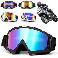 DONGZQAN Motorradbrille für Brillenträger, Motocross Brille, Cross Brillen für Helm, Motocross Zubehör Brille für Männer Frauen Jugend Fit Über Brille Uv400 Winddichte Staubdichte Mtb Brille