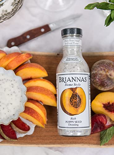 Briannas Home Style Rich Poppy Seed Salad Dressing | Gluten Free, Vegan, Kosher | Made In Small Batches - 12 Fl Oz (2 Pack) #TOP2