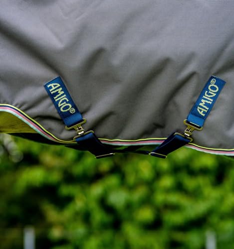 Image of Horseware Amigo Bravo 12 Original Turnout 100g - Shadow /Navy & Lime, 69