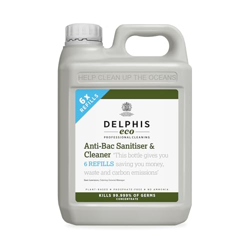 Image of Delphis Eco Antibacterial Kitchen Surface Cleaner | 2L Concentrate | Kills 99.999% of Bacteria & Viruses incl. Enveloped Viruses