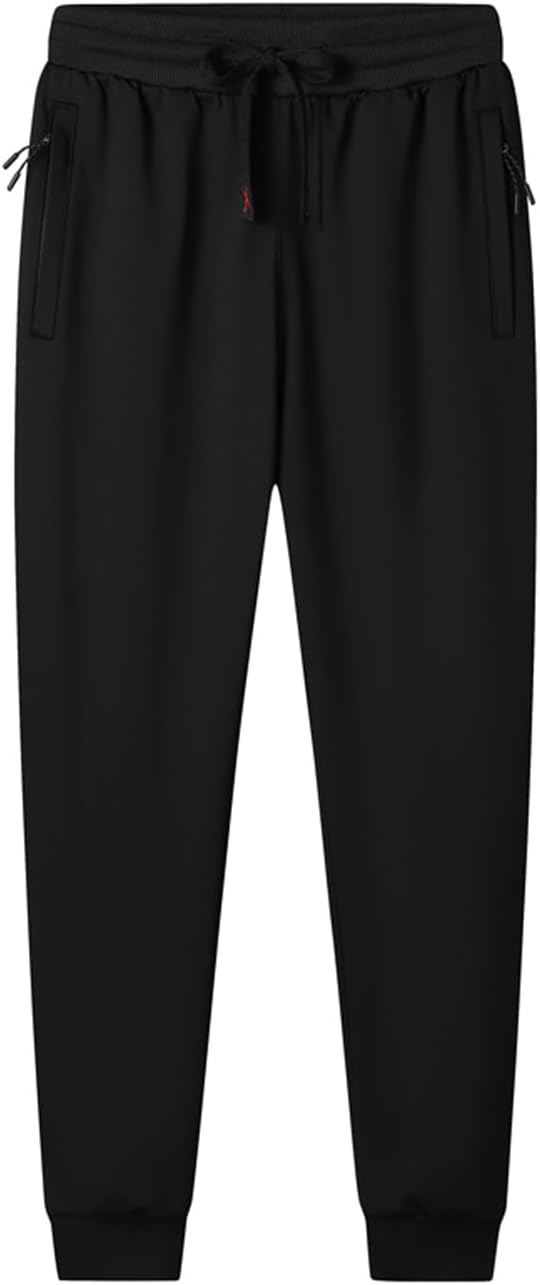 MOHEM Boys' Pull on Athletic Sweatpants Fleece Jogger Workout Pants with Zipper Pockets