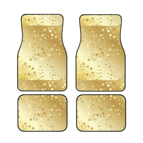 Alfombrillas para coche de neopreno con diseño de estrellas doradas