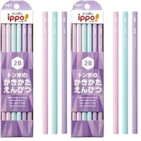 Amazon | トンボ鉛筆 かきかた鉛筆 ippo! プレーン 2B パープル 1