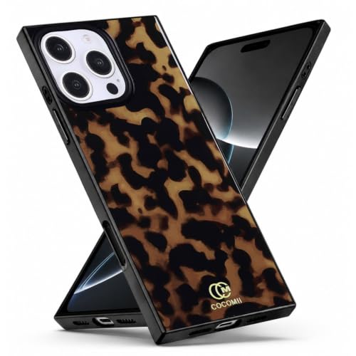 Image of COCOMII Rectangle for iPhone 16 Pro Max Case, Chestnut Tortoiseshell